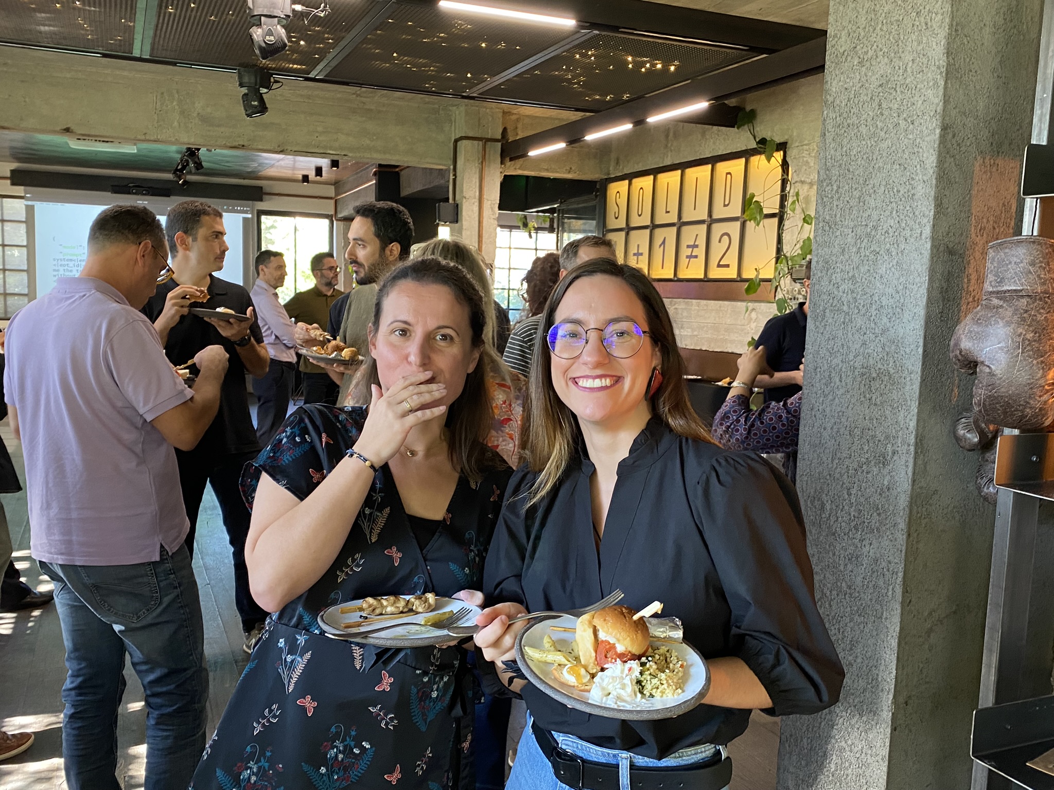 Lunch break with good food and even better company.